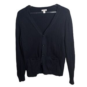 Women’s Dark Black Cardigan Sweater